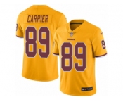 Men's Nike Washington Redskins #89 Derek Carrier Limited Gold Rush NFL Jersey