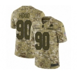 Men's Nike Washington Redskins #90 Ziggy Hood Burgundy Limited Camo 2018 Salute to Service NFL Jersey