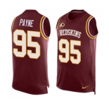 Men's Nike Washington Redskins #95 Da'Ron Payne Limited Red Player Name & Number Tank Top NFL Jersey
