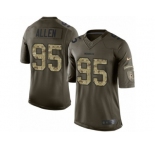 Men's Nike Washington Redskins #95 Jonathan Allen Limited Green Salute to Service NFL Jersey