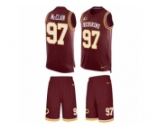 Men's Nike Washington Redskins #97 Terrell McClain Limited Burgundy Red Tank Top Suit NFL Jersey