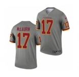 Men's Washington Football Team #17 Terry McLaurin Gray 2021 Inverted Legend Stitched Jersey