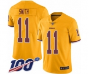 Men's Washington Redskins #11 Alex Smith Limited Gold Rush Vapor Untouchable 100th Season Football Jersey