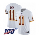 Men's Washington Redskins #11 Alex Smith White Vapor Untouchable Limited Player 100th Season Football Jersey