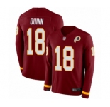 Men's Washington Redskins #18 Trey Quinn Limited Burgundy Therma Long Sleeve Football Jersey