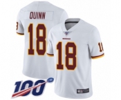 Men's Washington Redskins #18 Trey Quinn White Vapor Untouchable Limited Player 100th Season Football Jersey