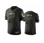 Men's Washington Redskins #21 Sean Taylor Limited Black Golden Edition Football Jersey