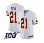 Men's Washington Redskins #21 Sean Taylor White Vapor Untouchable Limited Player 100th Season Football Jersey
