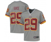 Men's Washington Redskins #29 Derrius Guice Limited Gray Inverted Legend Football Jersey