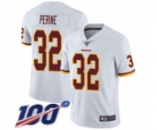 Men's Washington Redskins #32 Samaje Perine White Vapor Untouchable Limited Player 100th Season Football Jersey