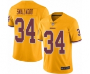 Men's Washington Redskins #34 Wendell Smallwood Limited Gold Rush Vapor Untouchable Football Jersey