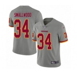 Men's Washington Redskins #34 Wendell Smallwood Limited Gray Inverted Legend Football Jersey
