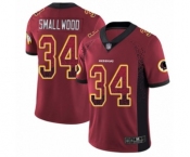 Men's Washington Redskins #34 Wendell Smallwood Limited Red Rush Drift Fashion Football Jersey