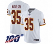 Men's Washington Redskins #35 Montae Nicholson White Vapor Untouchable Limited Player 100th Season Football Jersey