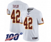 Men's Washington Redskins #42 Charley Taylor White Vapor Untouchable Limited Player 100th Season Football Jersey
