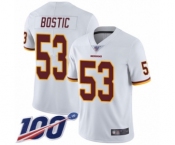 Men's Washington Redskins #53 Jon Bostic White Vapor Untouchable Limited Player 100th Season Football Jersey