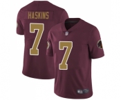 Men's Washington Redskins #7 Dwayne Haskins Burgundy Red Gold Number Alternate 80TH Anniversary Vapor Untouchable Limited Player Football Jersey