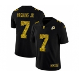 Men's Washington Redskins #7 Dwayne Haskins Jr Black Leopard Print Fashion Vapor Limited Football Jersey
