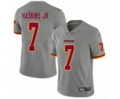 Men's Washington Redskins #7 Dwayne Haskins Limited Gray Inverted Legend Football Jerseys