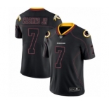 Men's Washington Redskins #7 Dwayne Haskins Limited Lights Out Black Rush Football Jersey