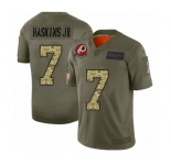 Men's Washington Redskins #7 Dwayne Haskins Limited Olive Camo 2019 Salute to Service Football Jersey