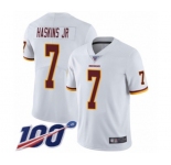 Men's Washington Redskins #7 Dwayne Haskins White Vapor Untouchable Limited Player 100th Season Jersey