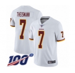 Men's Washington Redskins #7 Joe Theismann White Vapor Untouchable Limited Player 100th Season Football Jersey