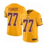 Men's Washington Redskins #77 Ereck Flowers Limited Gold Rush Vapor Untouchable Football Jersey