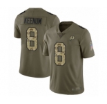 Men's Washington Redskins #8 Case Keenum Limited Olive Camo 2017 Salute to Service Football Jersey