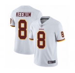Men's Washington Redskins #8 Case Keenum White Vapor Untouchable Limited Player Football Jersey