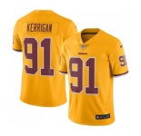 Men's Washington Redskins #91 Ryan Kerrigan Limited Gold Rush Vapor Untouchable Football Jersey (2)