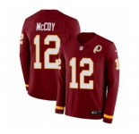 Nike Washington Redskins #12 Colt McCoy Limited Burgundy Therma Long Sleeve NFL Jersey