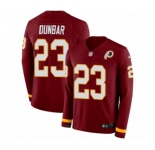 Nike Washington Redskins #23 Quinton Dunbar Limited Burgundy Therma Long Sleeve NFL Jersey