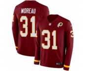 Nike Washington Redskins #31 Fabian Moreau Limited Burgundy Therma Long Sleeve NFL Jersey