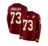 Nike Washington Redskins #73 Chase Roullier Limited Burgundy Therma Long Sleeve NFL Jersey