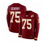 Nike Washington Redskins #75 Brandon Scherff Limited Burgundy Therma Long Sleeve NFL Jersey