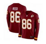 Nike Washington Redskins #86 Jordan Reed Limited Burgundy Therma Long Sleeve NFL Jersey