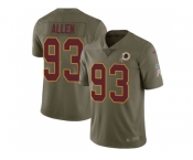 Nike Washington Redskins #93 Jonathan Allen Olive Men Stitched NFL Limited 2017 Salute to Service Jersey