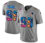 Washington Redskins #99 Chase Young Men's Nike Multi-Color 2020 NFL Crucial Catch NFL Jersey Greyheather
