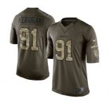 nike nfl jerseys washington redskins #91 kerrigan army green[nike Limited Salute To Service]