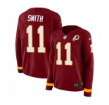 Women Nike Washington Redskins #11 Alex Smith Limited Burgundy Therma Long Sleeve NFL Jersey