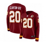 Women Nike Washington Redskins #20 Ha Clinton-Dix Limited Burgundy Therma Long Sleeve NFL Jersey