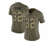 Women Nike Washington Redskins #32 Samaje Perine Limited Olive Camo 2017 Salute to Service NFL Jersey