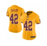 Women Nike Washington Redskins #42 Charley Taylor Limited Gold Rush Vapor Untouchable NFL Jersey