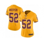 Women Nike Washington Redskins #52 Ryan Anderson Limited Gold Rush Vapor Untouchable NFL Jersey