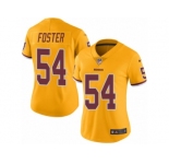 Women Nike Washington Redskins #54 Mason Foster Limited Gold Rush Vapor Untouchable NFL Jersey