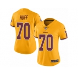 Women Nike Washington Redskins #70 Sam Huff Limited Gold Rush Vapor Untouchable NFL Jersey
