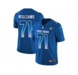 Women Nike Washington Redskins #71 Trent Williams Royal Stitched NFL Limited NFC 2018 Pro Bowl Jersey