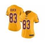 Women Nike Washington Redskins #83 Brian Quick Limited Gold Rush Vapor Untouchable NFL Jersey