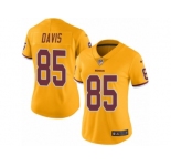 Women Nike Washington Redskins #85 Vernon Davis Limited Gold Rush Vapor Untouchable NFL Jersey